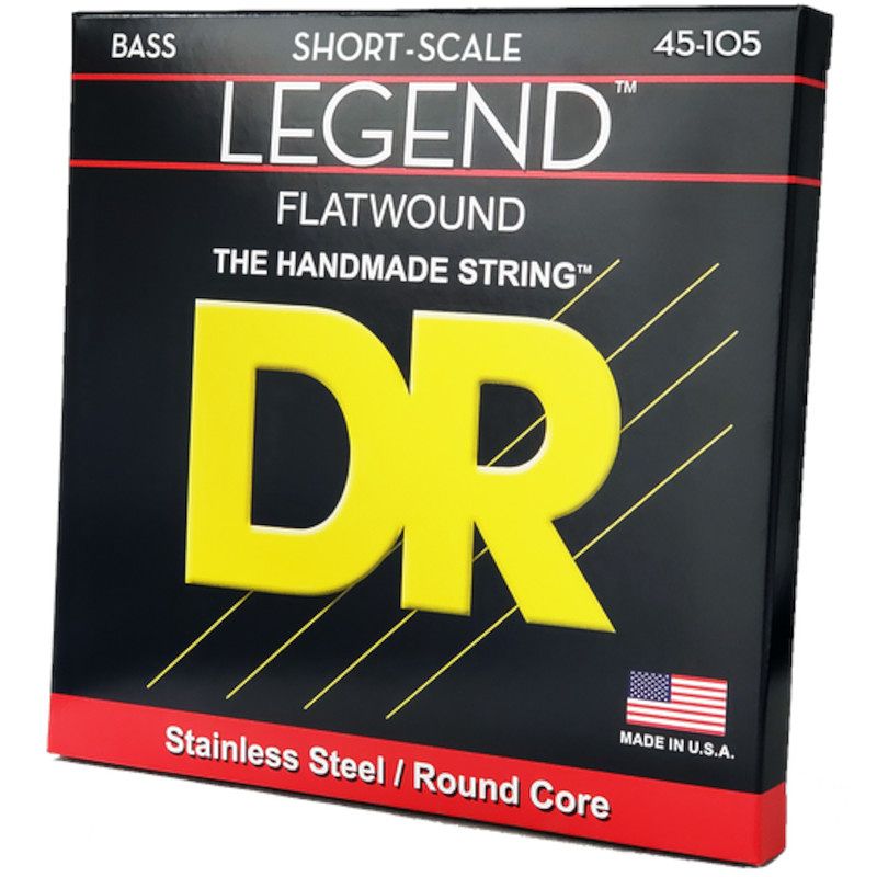 Foto van Dr strings sfl-45 legend 45-105 set snaren voor short scale elektrische basgitaar