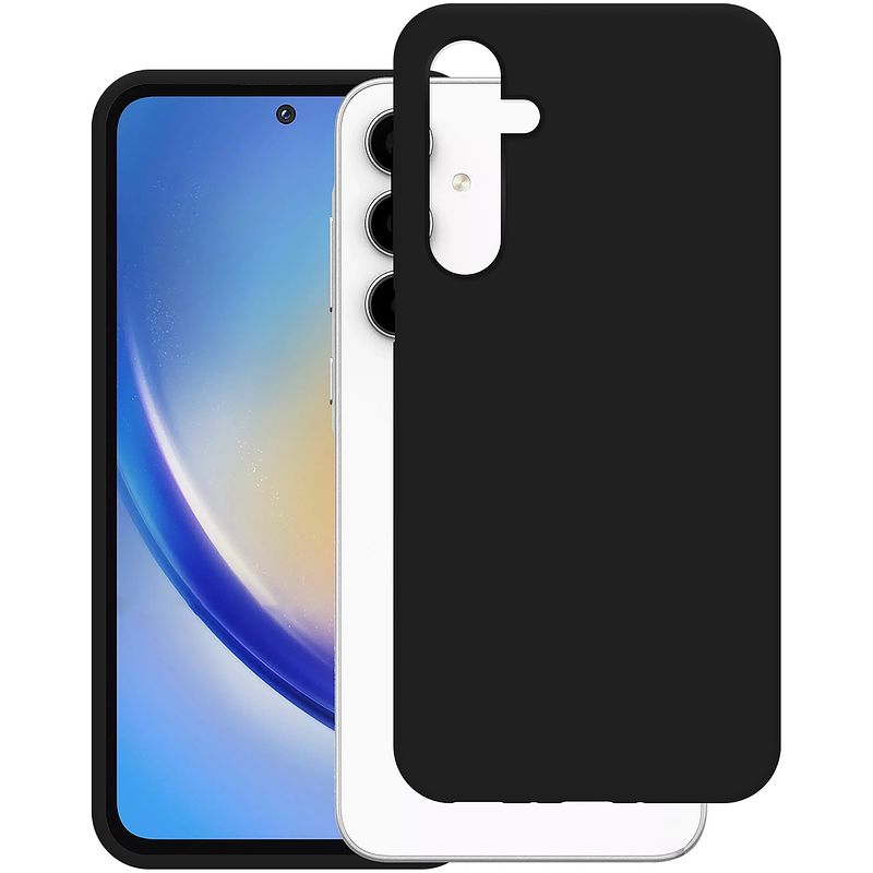 Foto van Just in case soft tpu case voor samsung a35 telefoonhoesje zwart