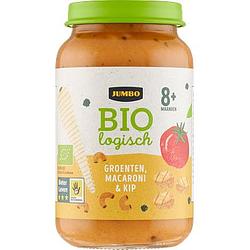 Foto van Jumbo biologisch babyvoeding groenten, macaroni & kip 8+ maanden 220g