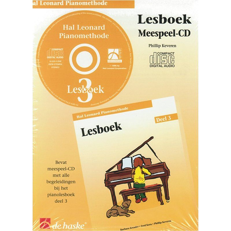 Foto van De haske hal leonard pianomethode lesboek 3 meespeel-cd