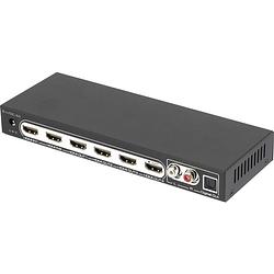 Foto van Speaka professional 4 poorten hdmi-splitter met audiopoorten, met afstandsbediening 3840 x 2160 pixel zwart