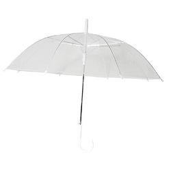 Foto van Chaks paraplu - transparant - wit - polyester - d81 cm - paraplu'ss