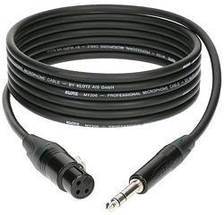 Foto van Klotz m1fs1b0500 microfoonkabel 3p xlr female - 3p 6.35 mm jack 5 m