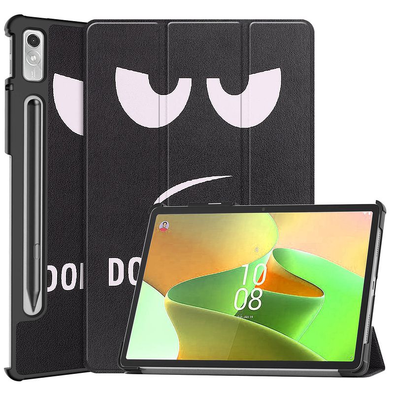 Foto van Basey lenovo tab p11 pro (2e gen) hoesje kunstleer hoes case cover - touch