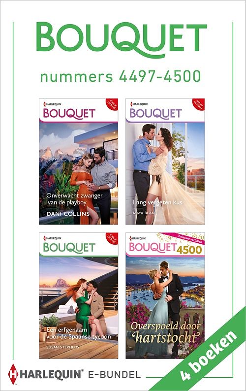 Foto van Bouquet e-bundel nummers 4497 - 4500 - dani collins, maya blake, susan stephens, lynne graham, fleur van ingen, carol marinelli - ebook