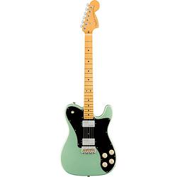 Foto van Fender american professional ii telecaster deluxe mn mystic surf green elektrische gitaar met koffer