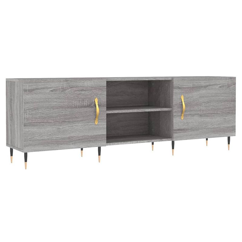 Foto van Infiori tv-meubel 150x30x50 cm bewerkt hout grijs sonoma eikenkleurig