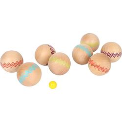 Foto van Small foot jeu de boules set hout 6 cm 9-delig