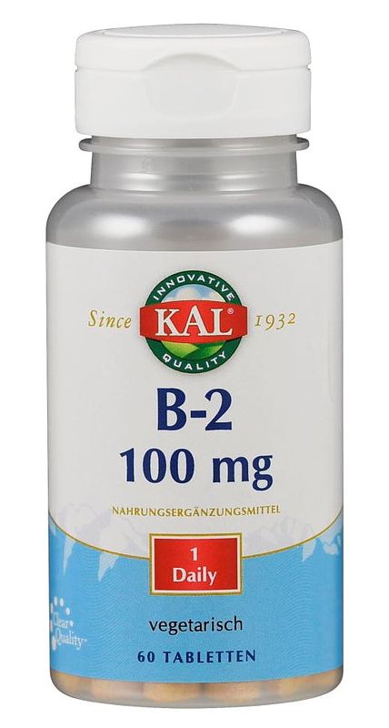 Foto van Kal vitamine b2 100mg tabletten