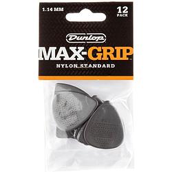 Foto van Dunlop 449p114 max-grip nylon standard pick 1.14 mm plectrum set 12 stuks