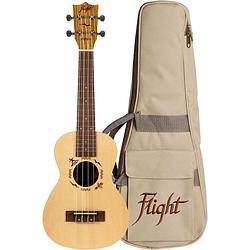 Foto van Flight designer series duc525 sp/zeb concert ukelele met gigbag