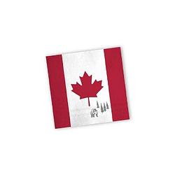 Foto van 60x stuks canada landen vlag thema servetten 33 x 33 cm - feestservetten