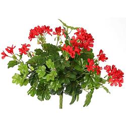 Foto van Kunst nep plant geranium rood 40 cm - kunstplanten