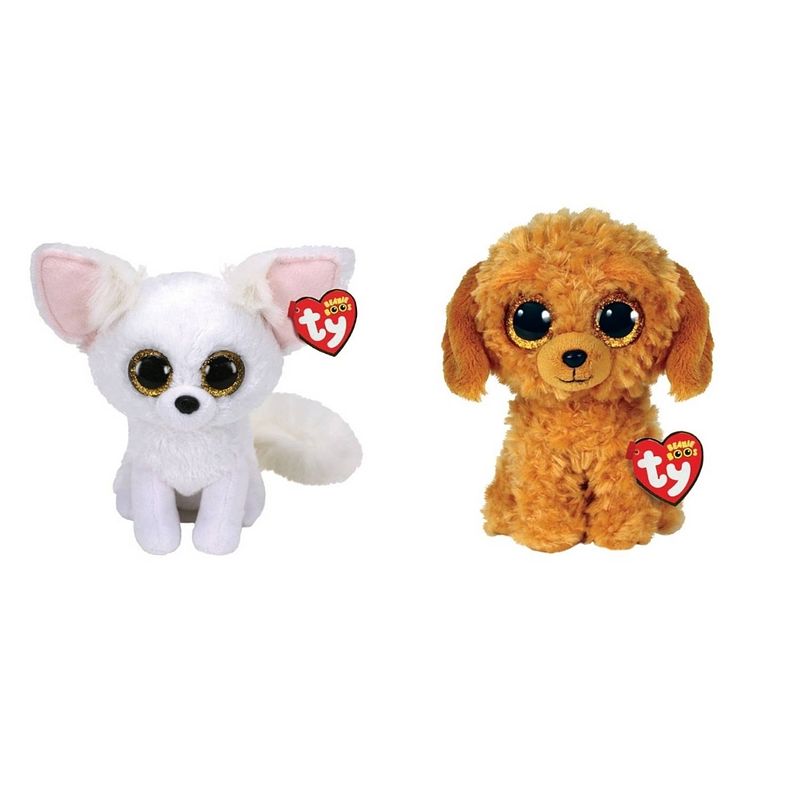 Foto van Ty - knuffel - beanie boo'ss - phoenix fox & golden doodle dog