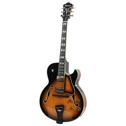 Foto van Ibanez lgb300 george benson signature vintage yellow sunburst