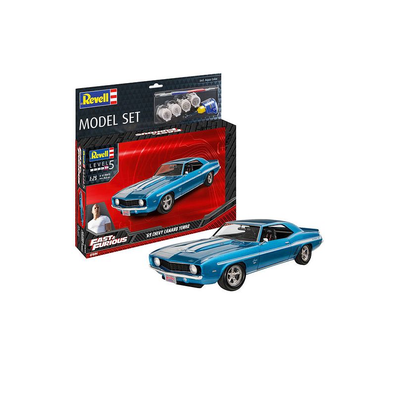 Foto van Revell f&f 1969 chevy camaro yenko modelset