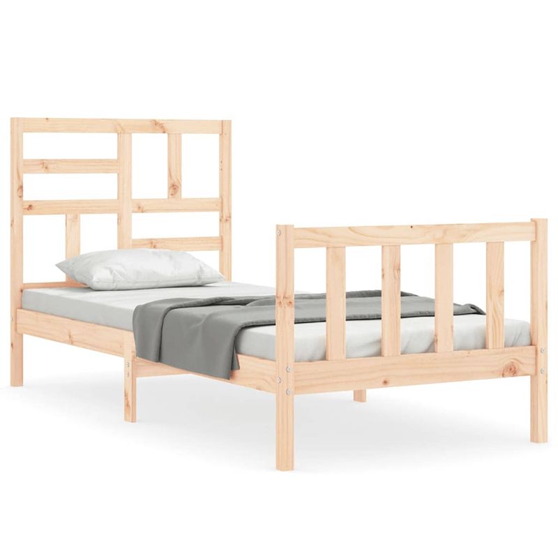 Foto van The living store bedframe - massief grenenhout - 195.5 x 95.5 x 104 cm - montage vereist