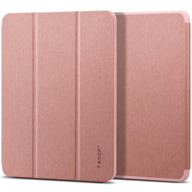 Foto van Spigen urban fit bookcase ipad air (2020) tablethoes - rosé goud