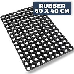 Foto van Deurmat buiten ringmat rubber - 60 x 40 cm - pasper deurmatten