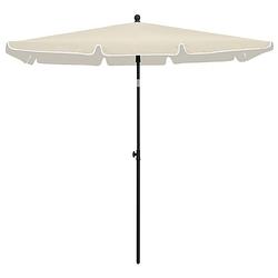 Foto van The living store parasol - tuinparasol 210x140x238 cm - zandkleurig - polyester/staal