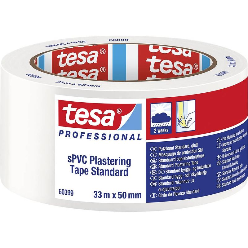 Foto van Tesa spvc 60399-00005-00 gipstape tesa professional wit (l x b) 33 m x 50 mm 1 stuk(s)