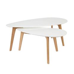 Foto van Vestbjerg - side table drop set of 2 - wit