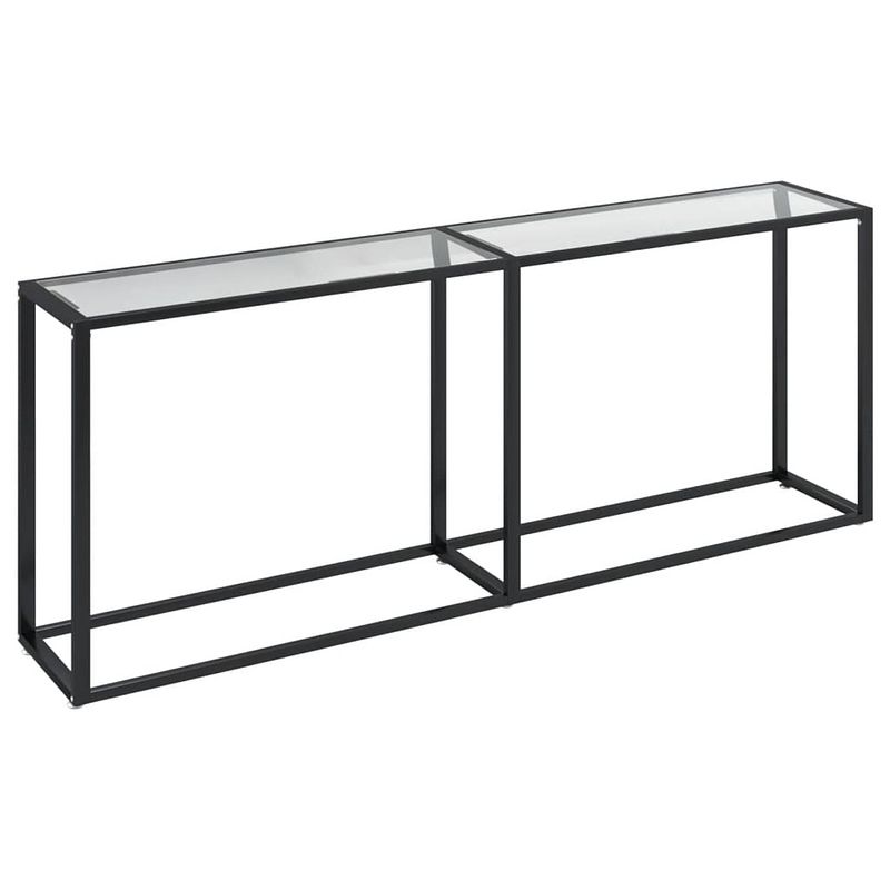 Foto van Vidaxl wandtafel 200x35x75,5 cm gehard glas transparant