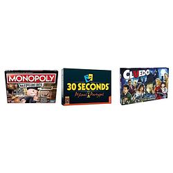 Foto van Spellenbundel - 3 stuks - monopoly valsspelerseditie & 30 seconds & cluedo