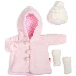 Foto van Berjuan poppenkleding jas meisjes 38 cm pe roze/wit