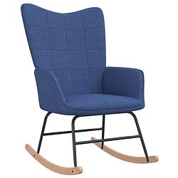 Foto van Vidaxl schommelstoel stof blauw