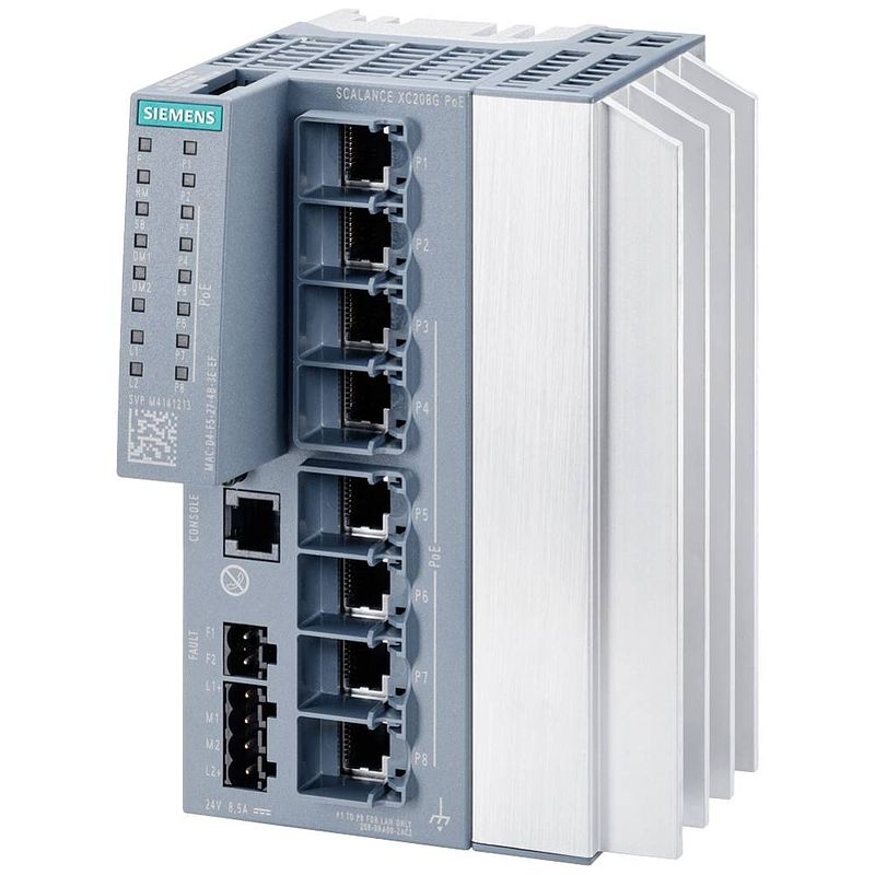 Foto van Siemens 6gk5208-0ra00-2ac2 industrial ethernet switch