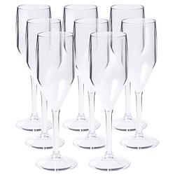 Foto van Depa champagneglas - 24x - transparant - onbreekbaar kunststof - 150 ml - cocktailglazen