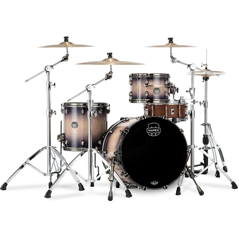 Foto van Mapex se401xhbpz saturn evolution hybrid club exotic violet burst 3d. shellset