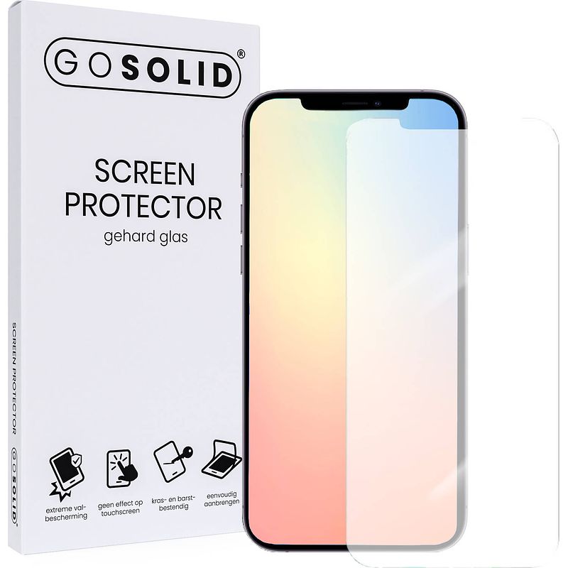 Foto van Go solid! apple iphone 12 pro max screenprotector gehard glas