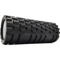 Foto van Massageroller massage roller foam roller fitness sport trigger point massage yoga 14,5 x 33 cm zwart