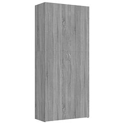 Foto van Vidaxl schoenenkast 80x35,5x180 cm bewerkt hout grijs sonoma eiken