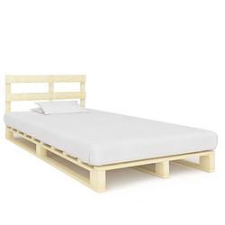 Foto van Vidaxl bedframe pallet massief grenenhout 120x200 cm