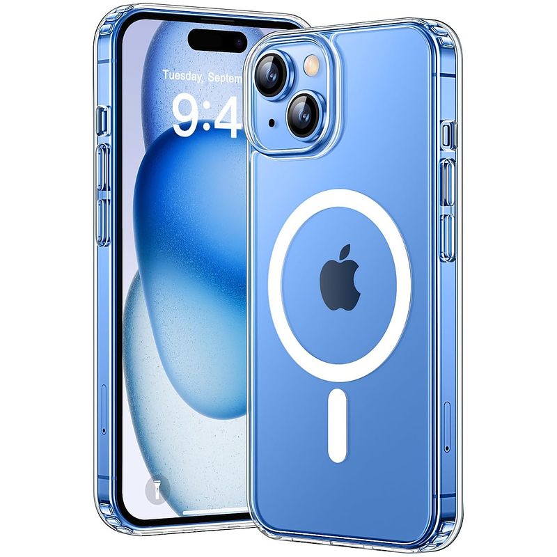 Foto van Just in case soft tpu case magsafe voor apple iphone 15 plus telefoonhoesje transparant