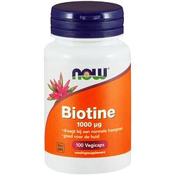 Foto van Now biotine 1000mcg capsules