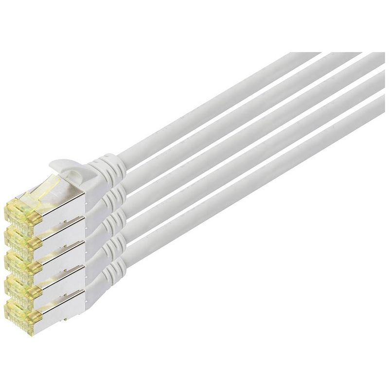 Foto van Digitus dk-1644-a-100-5 rj45 netwerkkabel, patchkabel cat 6a s/ftp 10 m grijs 1 stuk(s)