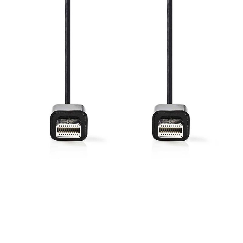 Foto van Nedis mini displayport-kabel - zwart - 1.00 m