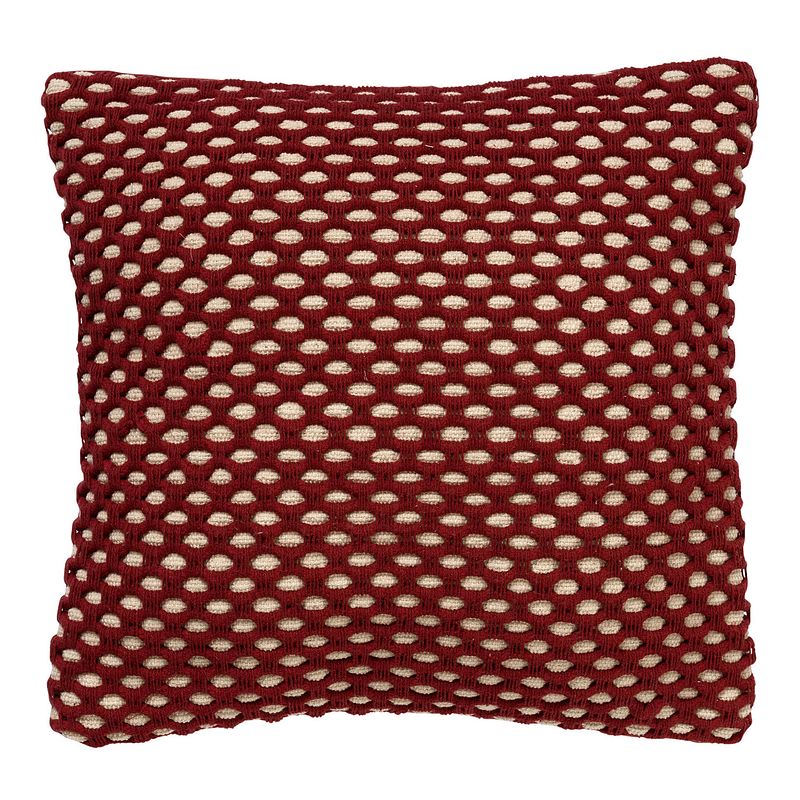 Foto van Dutch decor denley - sierkussen van katoen merlot 45x45 cm - rood - rood