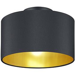 Foto van Led plafondlamp - plafondverlichting - trion hostons - e14 fitting - rond - mat zwart - aluminium