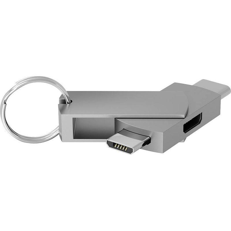 Foto van Terratec usb 2.0 adapter [1x micro-usb-bus - 1x micro-usb-stekker, usb-c stekker] connect c600