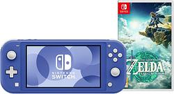 Foto van Nintendo switch lite blauw + zelda: tears of the kingdom