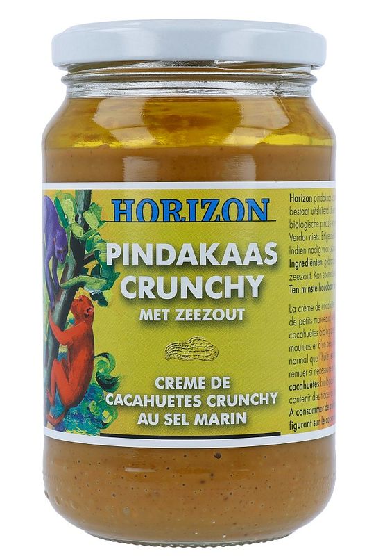 Foto van Horizon pindakaas crunchy met zeezout