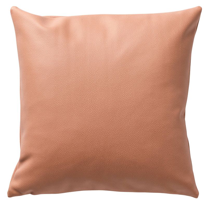 Foto van Dutch decor - jared - kussenhoes 45x45 cm - leerlook - stoere effen kleur - cork - roze