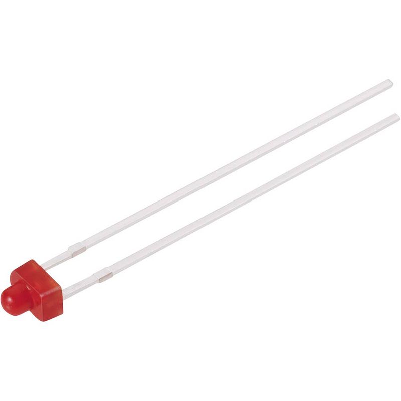 Foto van Vishay tlur2401 bedrade led rood koepelvormig 1.9 mm 1.6 mcd 20 ° 20 ma 2 v