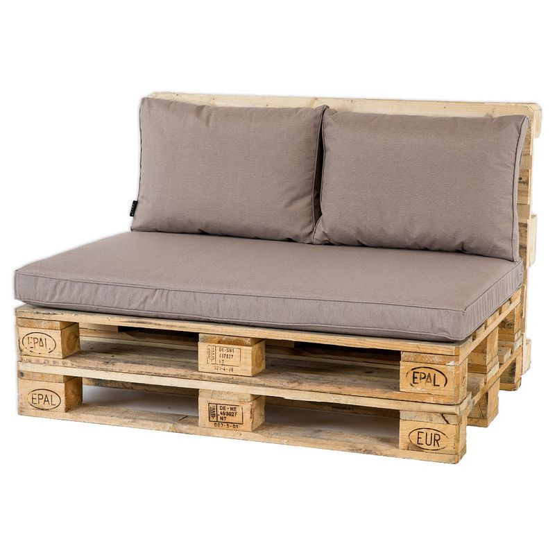 Foto van Madison palletkussenset lounge taupe - 3 delig