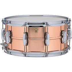 Foto van Ludwig lc662 copperphonic smooth 14x6.5 inch snaredrum